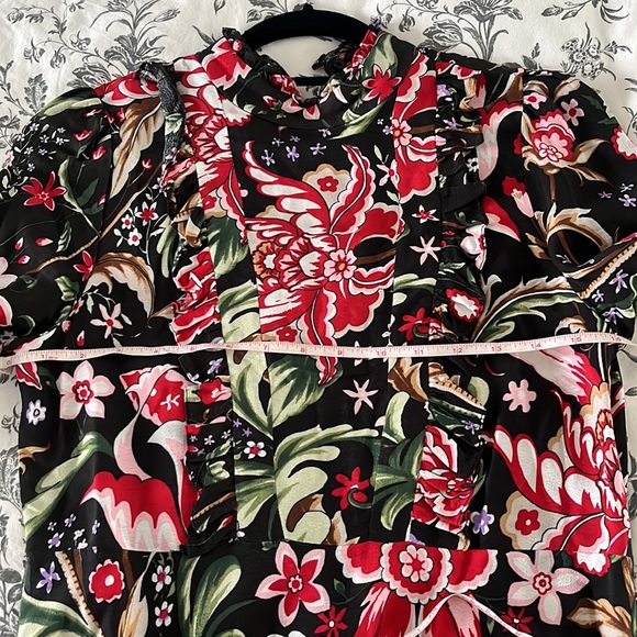 Zara Multicolor Floral Print Long Sleeve Dress Size Medium, but fits like Sm - Picture 16 of 17